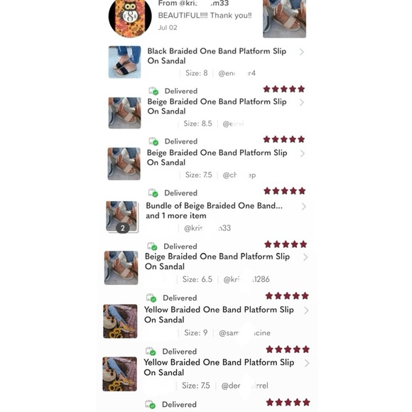 Black Braided One Band Platform Slip On Sandal - Picture 8 of 9